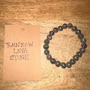 Rainbow Lava Stone Bracelet